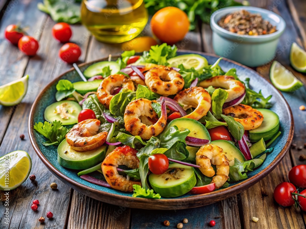 Grilled Shrimp Salad with Avocado - Healthy & Delicious Light Meal Grilled Shrimp Salad with Avocado - Healthy & Delicious Light Meal