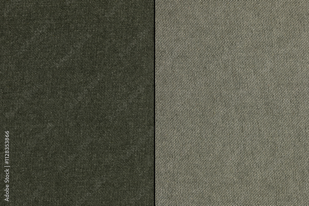 Fototapeta premium Denim fabric, double-sided, for jackets, jeans and other clothes, copy space. Background, texture.