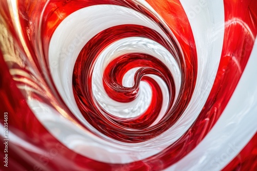 abstract swirl of red and white colors
