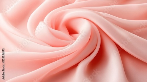 Soft flowing peach fabric with gentle folds and texture