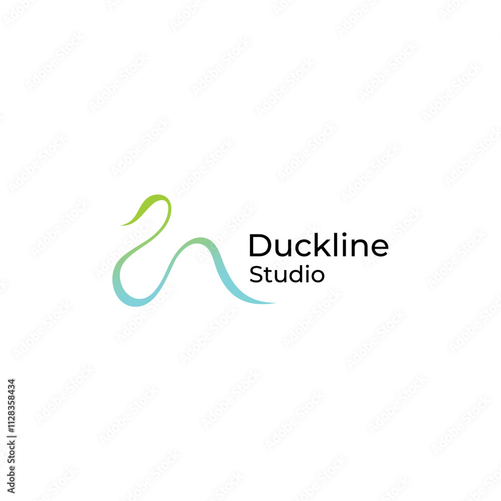 A creative and minimalist logo with a bold duck-line motif for artistic branding. A creative and minimalist logo with a bold duck-line motif for artistic branding.