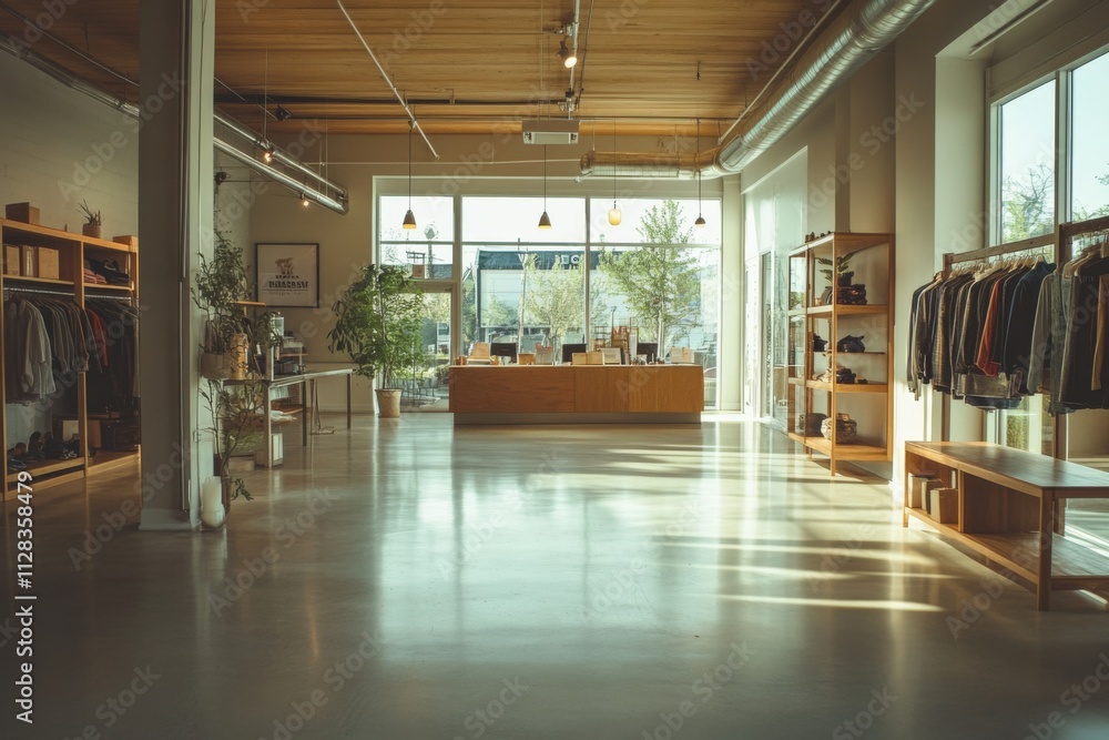 modern retail store interior with natural light modern retail store interior with natural light