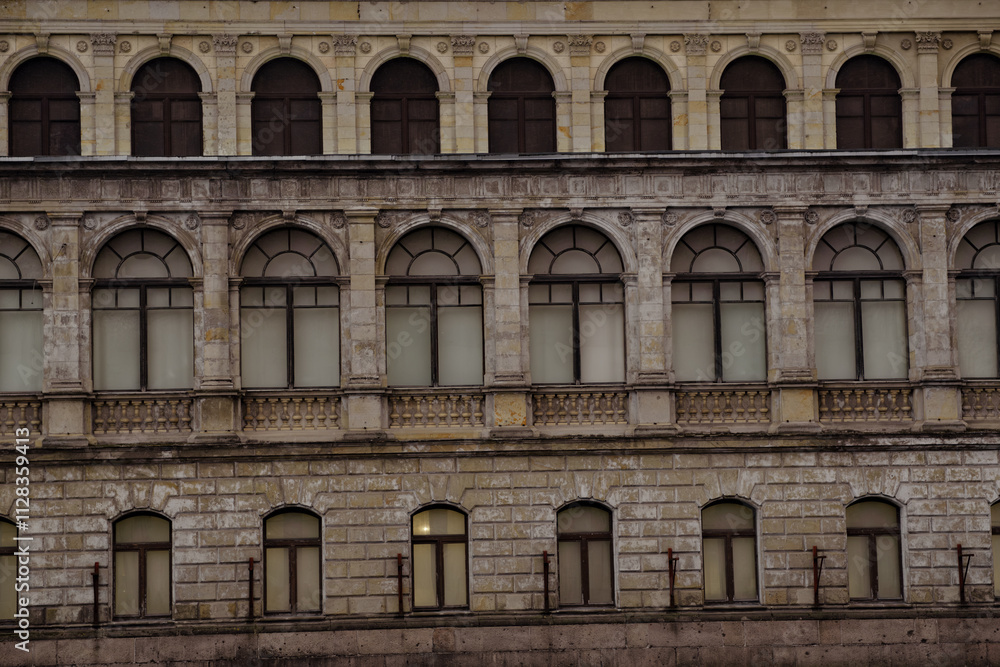 Architectural Details of Historic Building in City Center Captured During Overcast Afternoon Architectural Details of Historic Building in City Center Captured During Overcast Afternoon