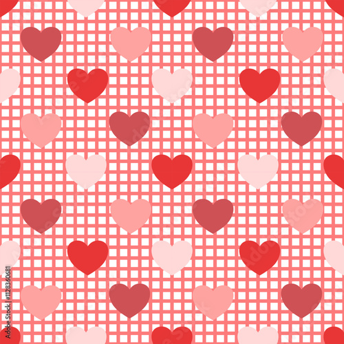Valentine Seamless Pattern with Hearts