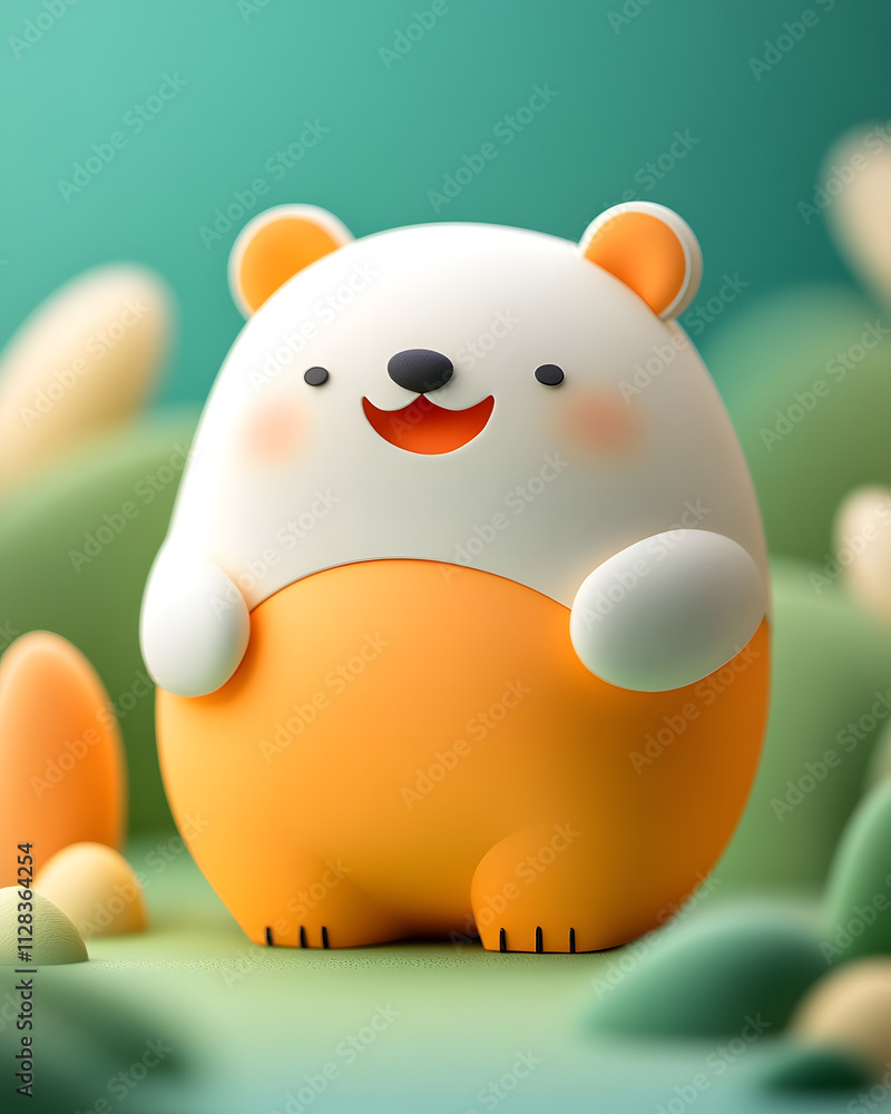 Cute cartoon bear character playful forest setting digital art illustration vibrant colors whimsical viewpoint joyful concept Cute cartoon bear character playful forest setting digital art illustration vibrant colors whimsical viewpoint joyful concept