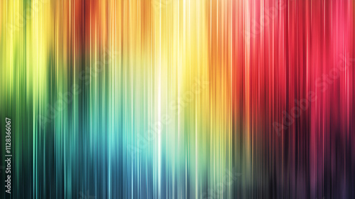  a vibrant gradient of diagonal streaks transitioning through the full spectrum of colors, from warm reds and yellows to cool greens and blues. The abstract design exudes energy and motion