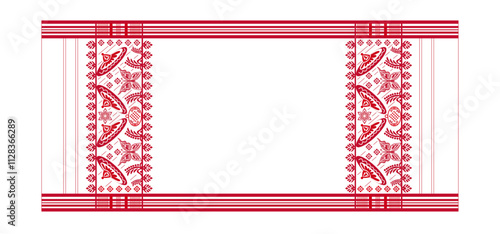 Bihu Festival Gamosa or Gamusa Design