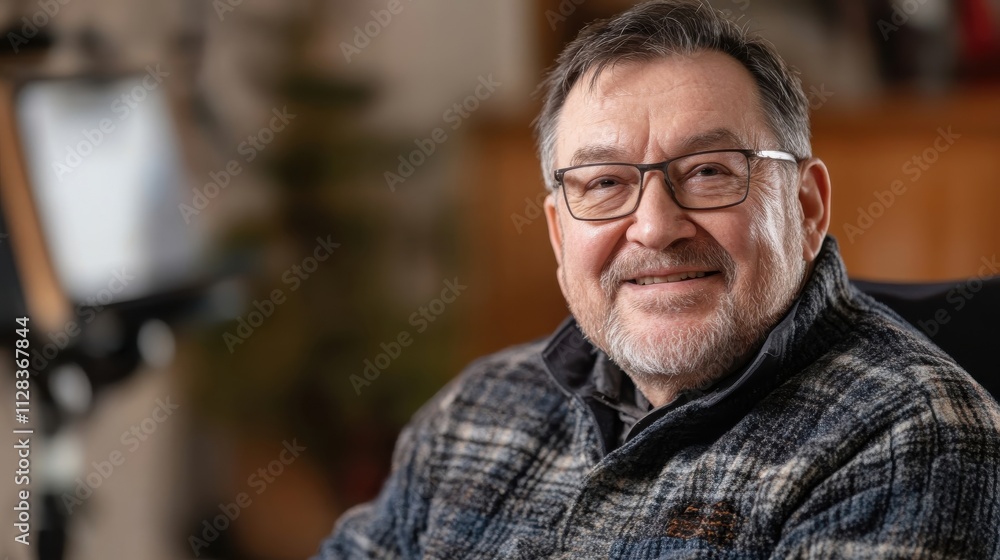 A middle-aged man advocating for accessible election systems in North America A middle-aged man advocating for accessible election systems in North America