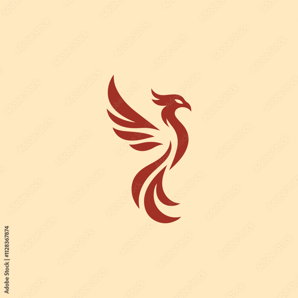 Obraz premium Fire phoenix logo