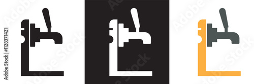 Beer tap icon . Vector illustration. isolated on white and black background. EPS 10