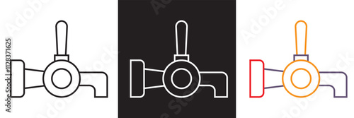 Beer tap icon . Vector illustration. isolated on white and black background. EPS 10