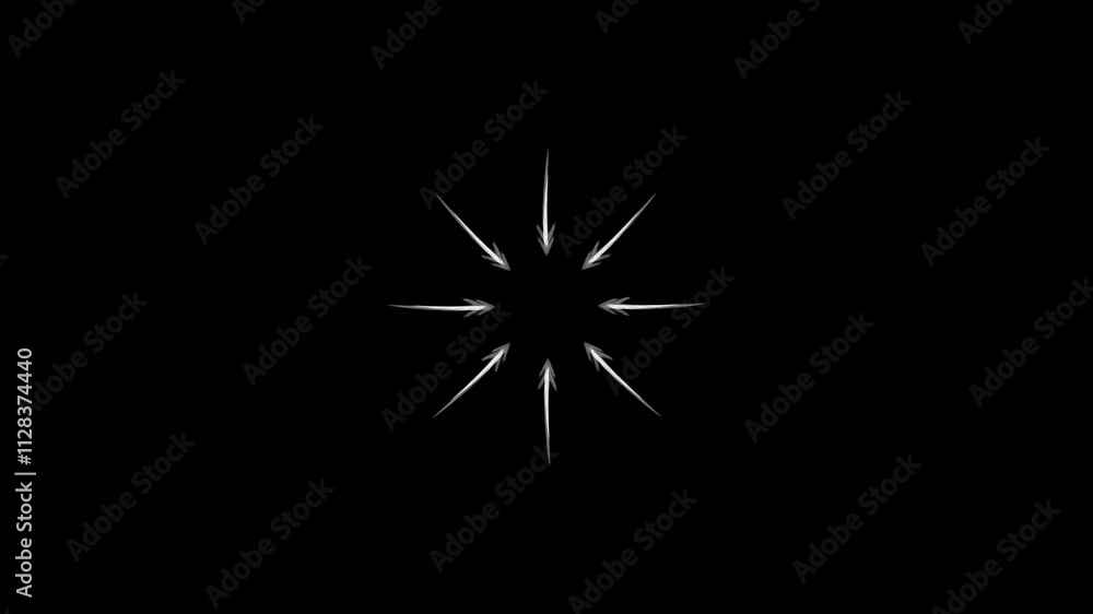 hand-drawn white arrows pointing to the middle animation, hand-drawn doodle animation on a transparent background hand-drawn white arrows pointing to the middle animation, hand-drawn doodle animation on a transparent background
