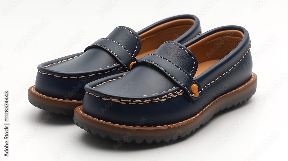 Navy blue baby loafers a sturdy sole combining casual and polished styling for versatile toddler footwear Navy blue baby loafers a sturdy sole combining casual and polished styling for versatile toddler footwear