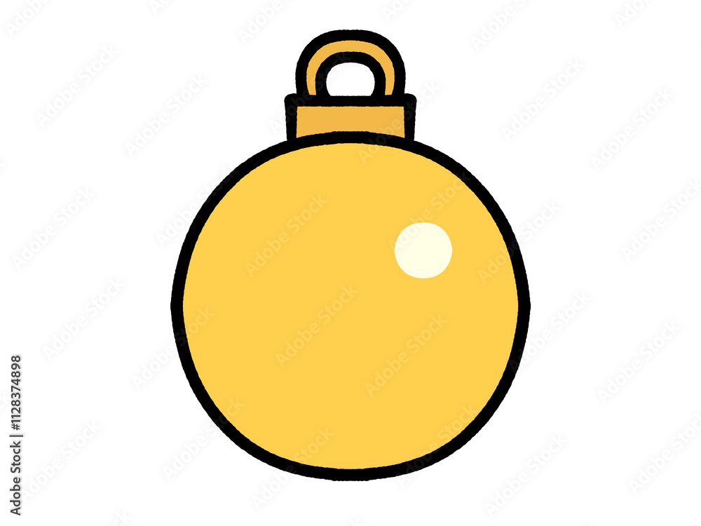 Obraz premium クリスマスのシンプルなオーナメントボールのイラスト素材