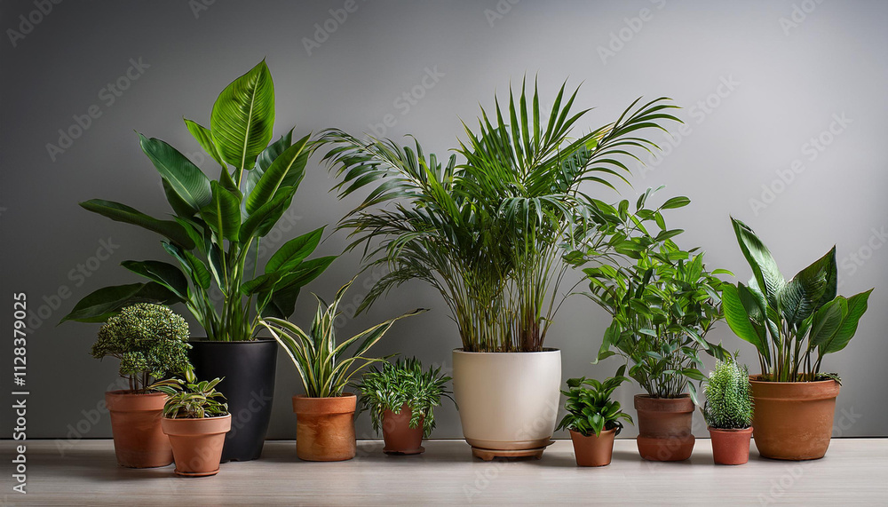 Fototapeta premium Indoor plants in studio