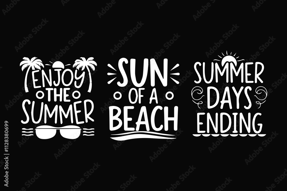 Sunny Vibes Summer Typography Collection Sunny Vibes Summer Typography Collection
