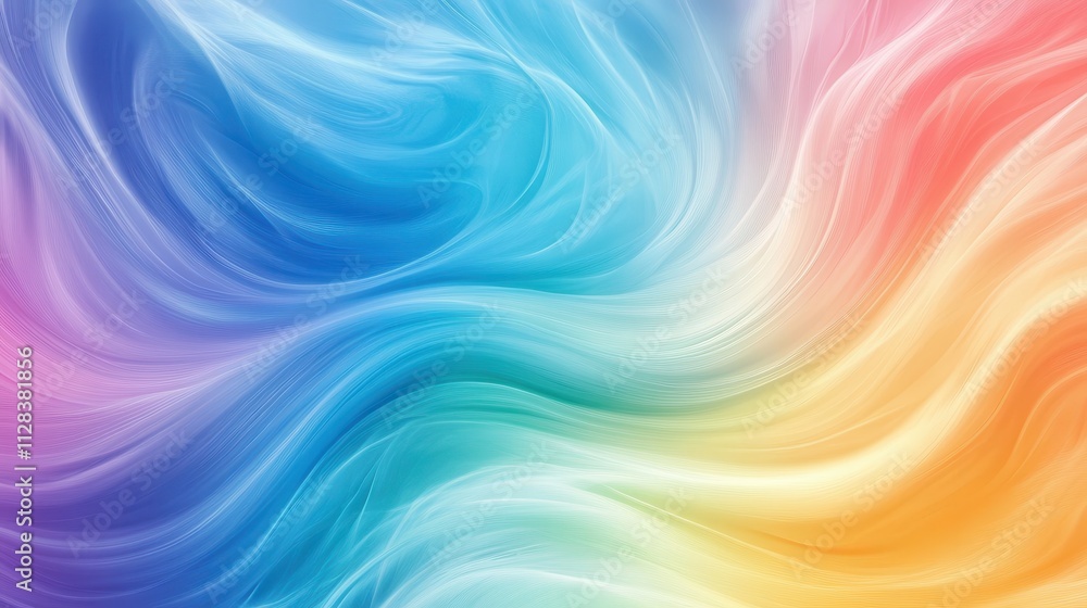Abstract pastel rainbow wave pattern. Ideal for website backgrounds, presentations, or adding a soft, colorful touch to designs. Abstract pastel rainbow wave pattern. Ideal for website backgrounds, presentations, or adding a soft, colorful touch to designs.