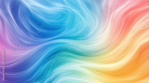 Wallpaper Mural Abstract pastel rainbow wave pattern. Ideal for website backgrounds, presentations, or adding a soft, colorful touch to designs. Torontodigital.ca