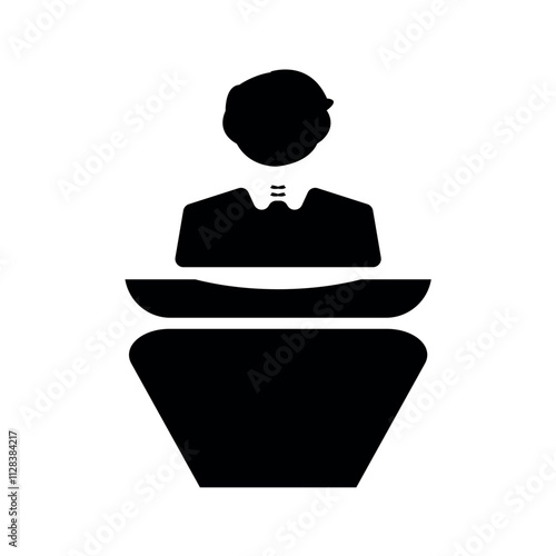 Conference lecture meeting speaker icon.