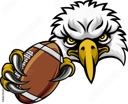 An eagle or hawk or falcon American football bald eagles mascot