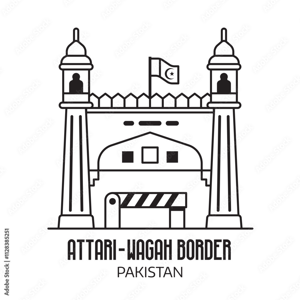 Bab e Azadi Wagah Border Gates Pakistan Icon