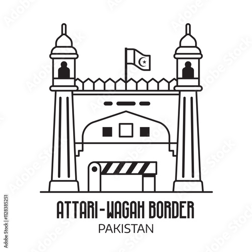 Obraz na płótnie Bab e Azadi Wagah Border Gates Pakistan Icon w salonie