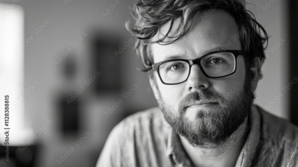 An investigative podcast creator from Canada narrating deep dives into societal issues in a professional studio An investigative podcast creator from Canada narrating deep dives into societal issues in a professional studio