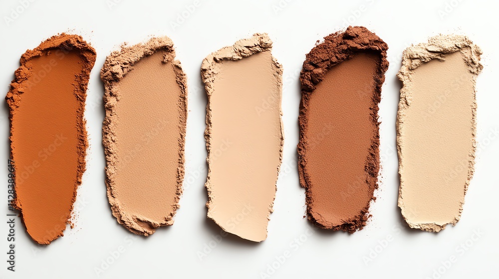 A closeup of body bronzer swatches on textured skin, under soft lighting A closeup of body bronzer swatches on textured skin, under soft lighting