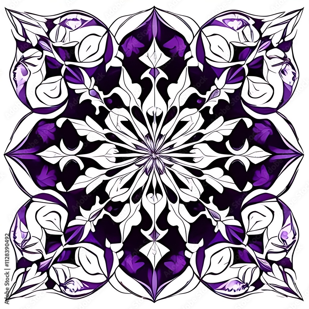 Intricate Purple Mandala Papercut Intricate Purple Mandala Papercut