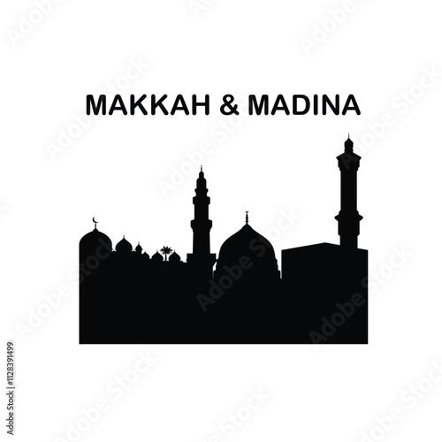 makkah and madina vector illustration