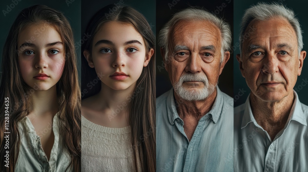 Create a collage of narrow, vertical photos arranged side by side, depicting a variety of people. Include different white individuals. Create a collage of narrow, vertical photos arranged side by side, depicting a variety of people. Include different white individuals.