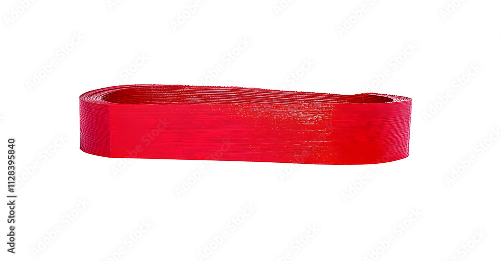 A piece of general purpose vinyl red tape isolated on white A piece of general purpose vinyl red tape isolated on white