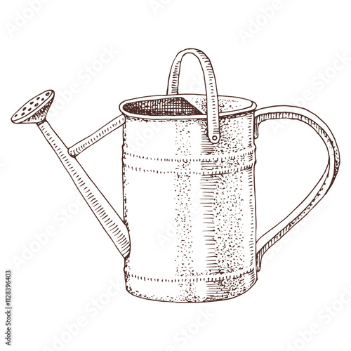 Hand drawn watering can illustration