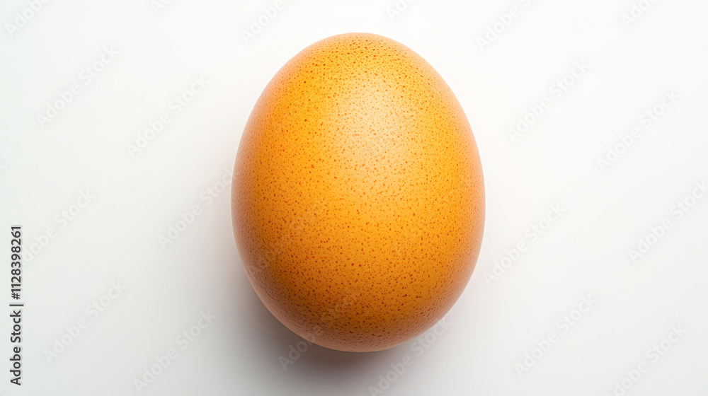 Boiled egg resting on a clean white surface showcasing its smooth, glossy texture and natural speckles in a minimalist setting Boiled egg resting on a clean white surface showcasing its smooth, glossy texture and natural speckles in a minimalist setting
