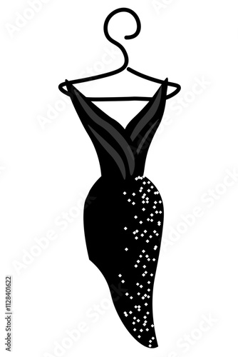 a black dress