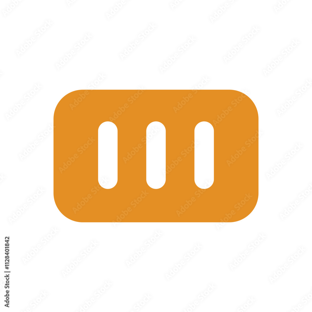 Orange Three Slot Electrical Outlet Wall Plate Orange Three Slot Electrical Outlet Wall Plate