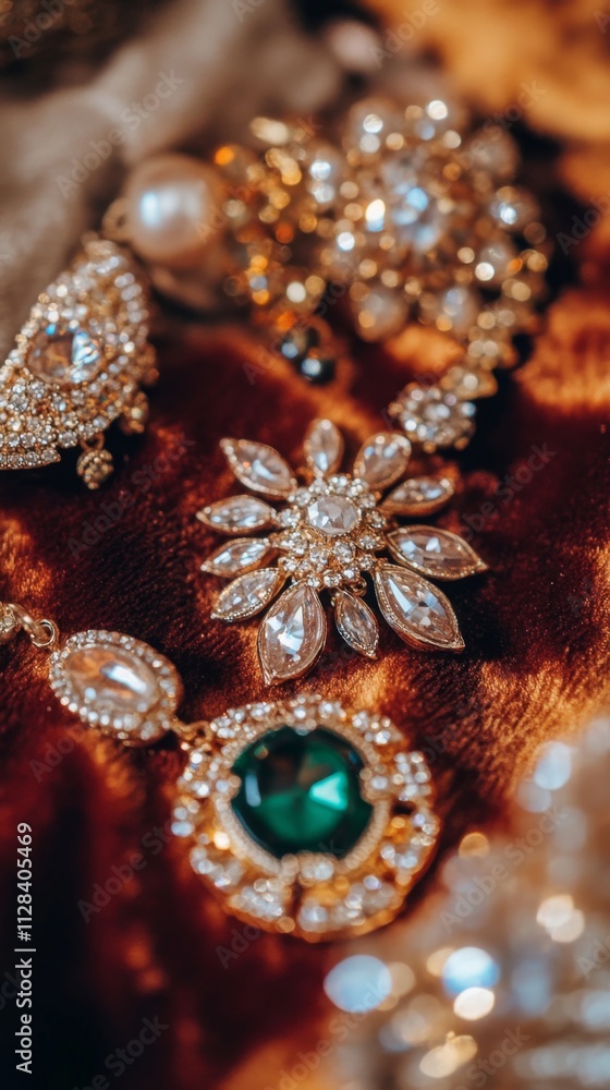 Exquisite Gold Jewelry with Sparkling Gems Exquisite Gold Jewelry with Sparkling Gems
