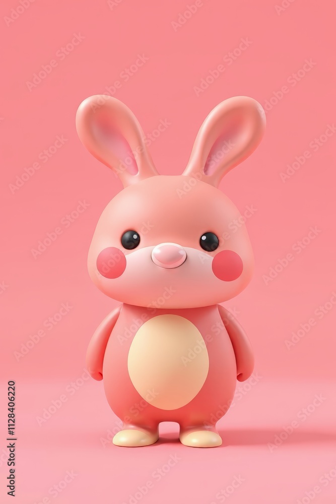 Obraz premium there is a pink toy with a white nose and a pink body