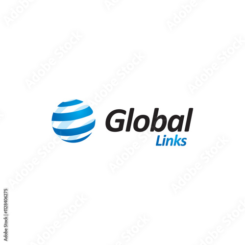 Global Links network and communication logo design editable victor brand identity image