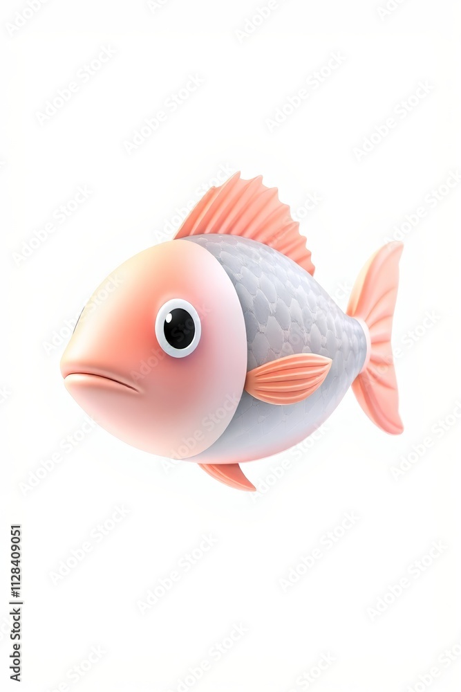 there is a fish with a big eye and a pink tail there is a fish with a big eye and a pink tail