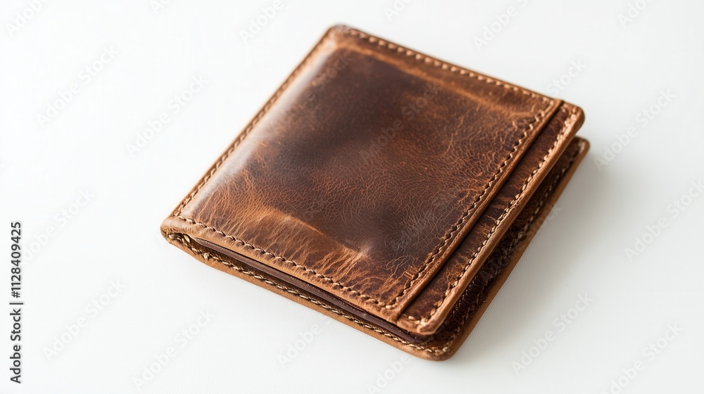 A Rustic Brown Leather Wallet: Handcrafted Elegance and Durability A Rustic Brown Leather Wallet: Handcrafted Elegance and Durability