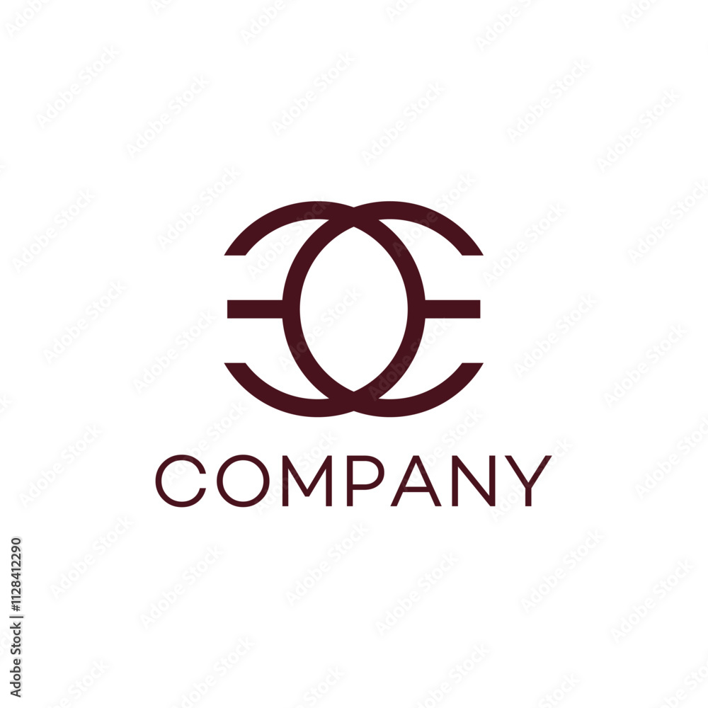 Fototapeta premium Simple minimal letter EE logo design editable victor brand identity image