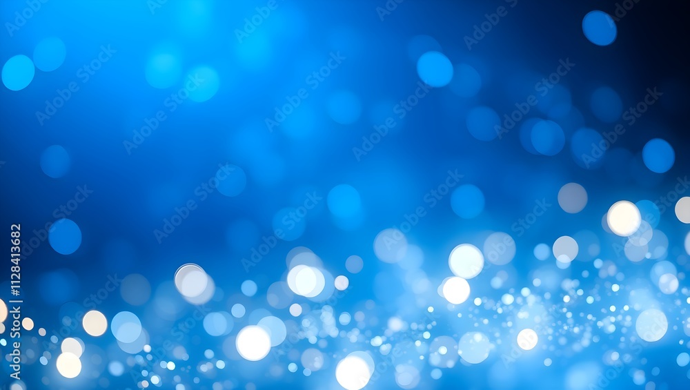 Abstract blue bokeh background with bright lights. Perfect for festive designs or elegant presentations. Abstract blue bokeh background with bright lights. Perfect for festive designs or elegant presentations.