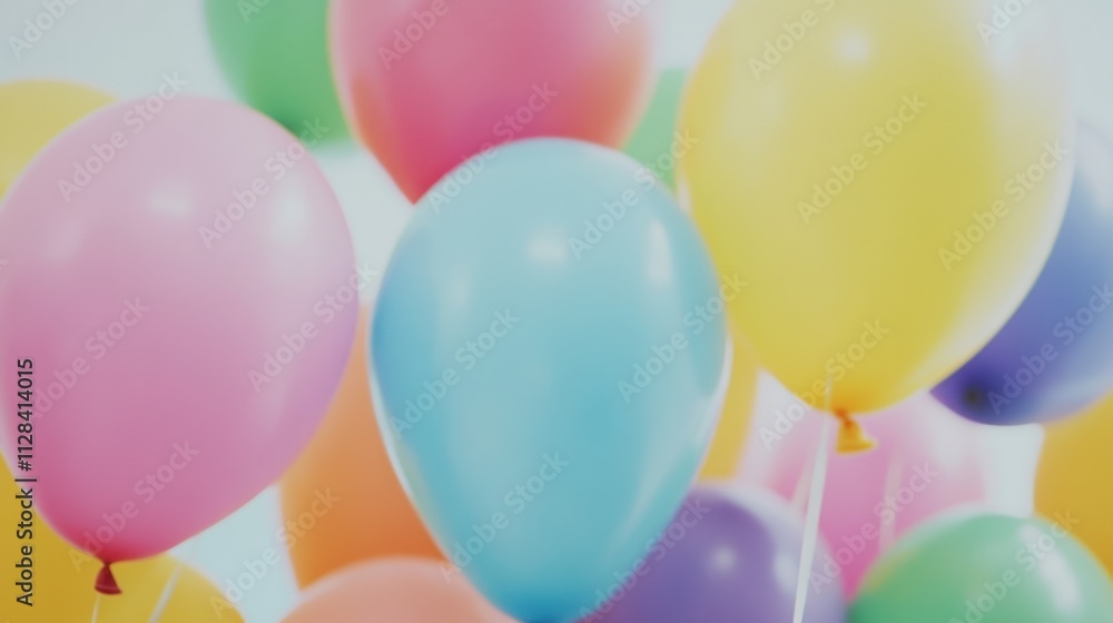 Colorful Balloons in Soft Focus Creating a Cheerful and Playful Atmosphere Colorful Balloons in Soft Focus Creating a Cheerful and Playful Atmosphere
