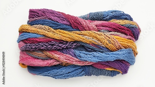 Vibrant Hand-Dyed Yarn Skein: A Tapestry of Colors for Knitters and Crocheters photo