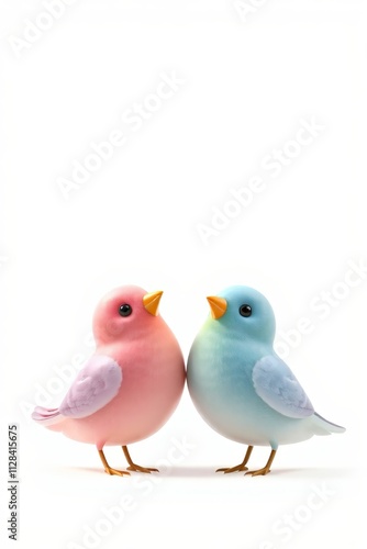 there are two birds that are standing next to each other