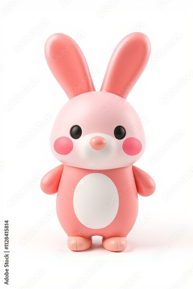 Obraz premium there is a pink toy with a white spot on the chest