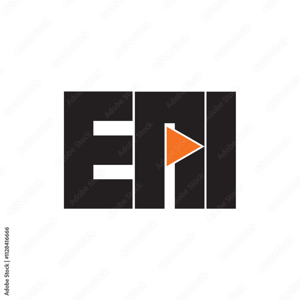 Letter EAI typography media and communication logo design editable victor brand identity image Letter EAI typography media and communication logo design editable victor brand identity image