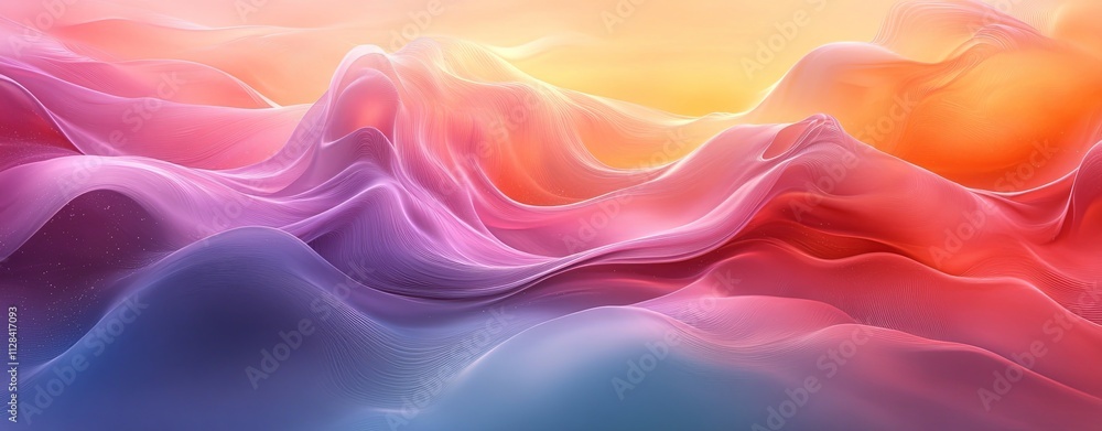 Fototapeta premium Abstract Pastel Wave Pattern with Soft Gradients