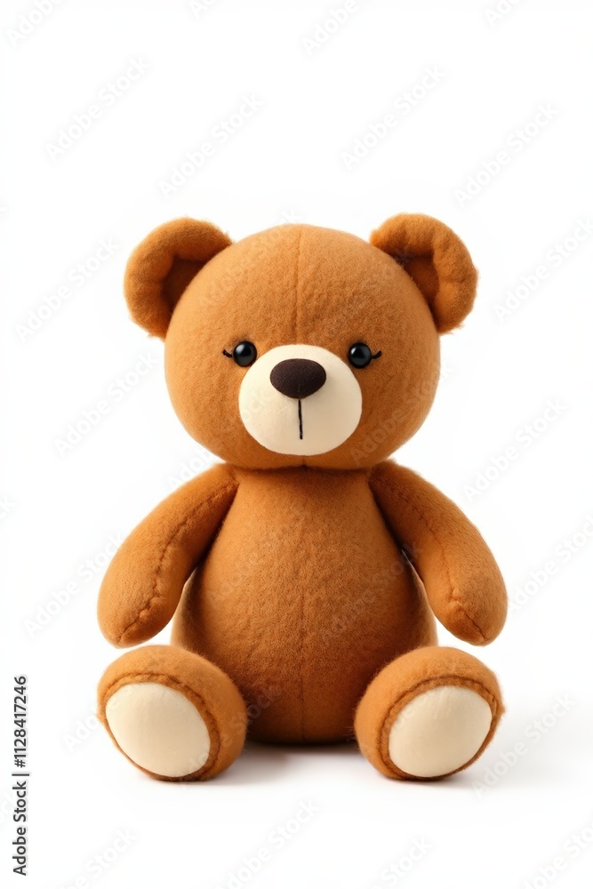 there is a brown teddy bear sitting on a white surface there is a brown teddy bear sitting on a white surface